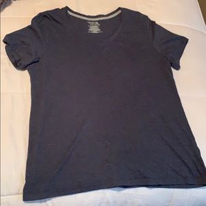 navy blue v neck